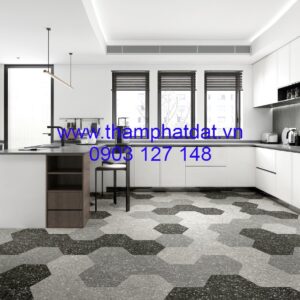 phối màu sàn đá mài terrazzo