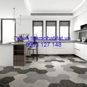 phối màu sàn đá mài terrazzo