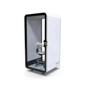 phonebooth đơn màu trắng