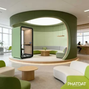 Phone Booth Văn Phòng TB-S Màu Xanh Lá