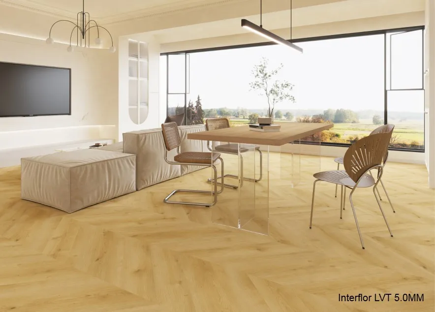 san-vinyl-lvt-interflor-van-phong_chevron Sàn vinyl LVT Interflor vân gỗ 5mm thi công văn phòng