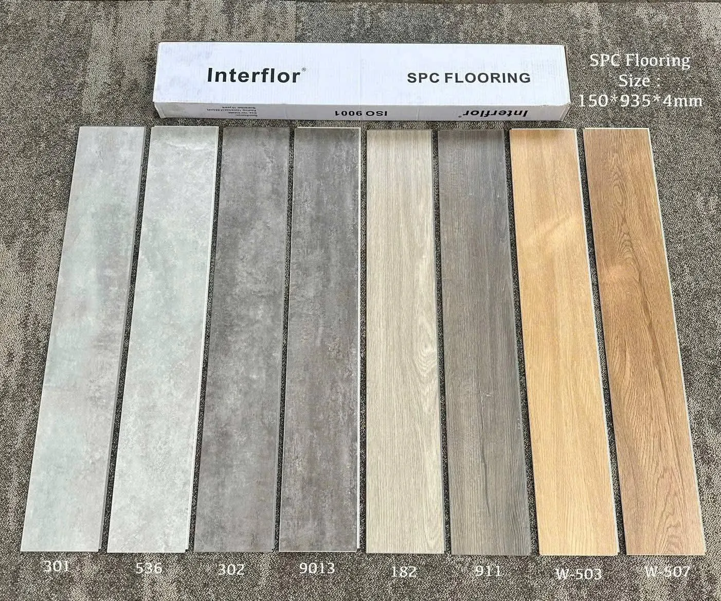 Sàn SPC giả vỗ bê tông Interflor 4li, 5li