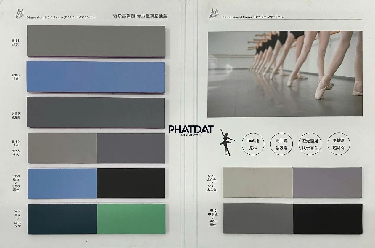 Thảm sàn vinyl 5mm trải phòng múa - Phát Đạt Group