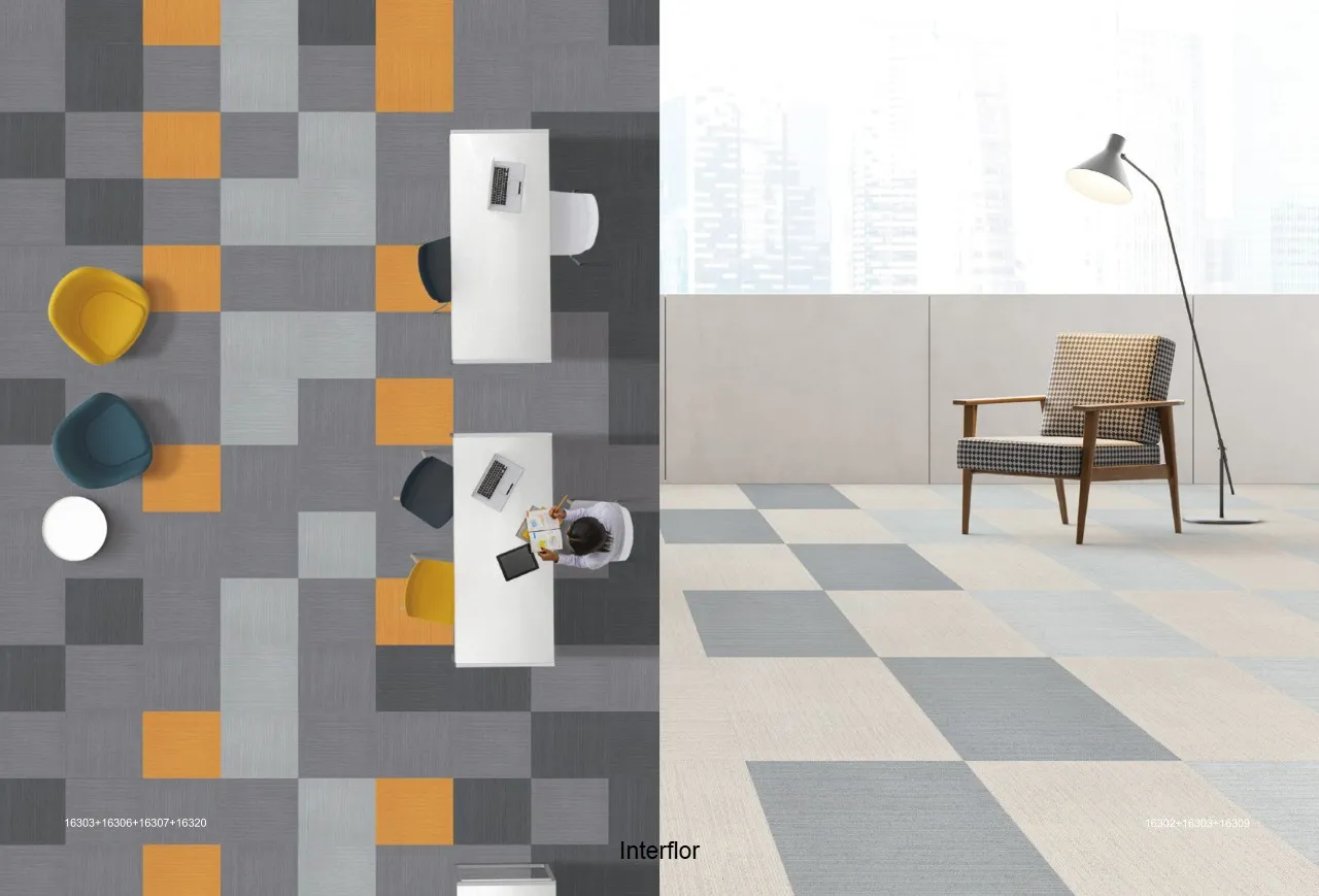 Phối màu thảm tấm nylon carpet tile 16300