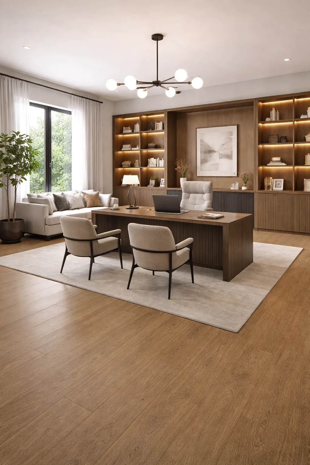 san interflor 4.5mm van phong Sàn Nhựa Vinyl LVT Natural Woodgrains 4.5mm - Ảnh 4