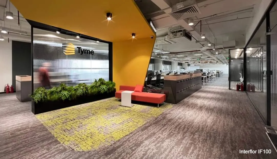 Thảm sàn Interflor IF100 mix màu thảm xanh lá