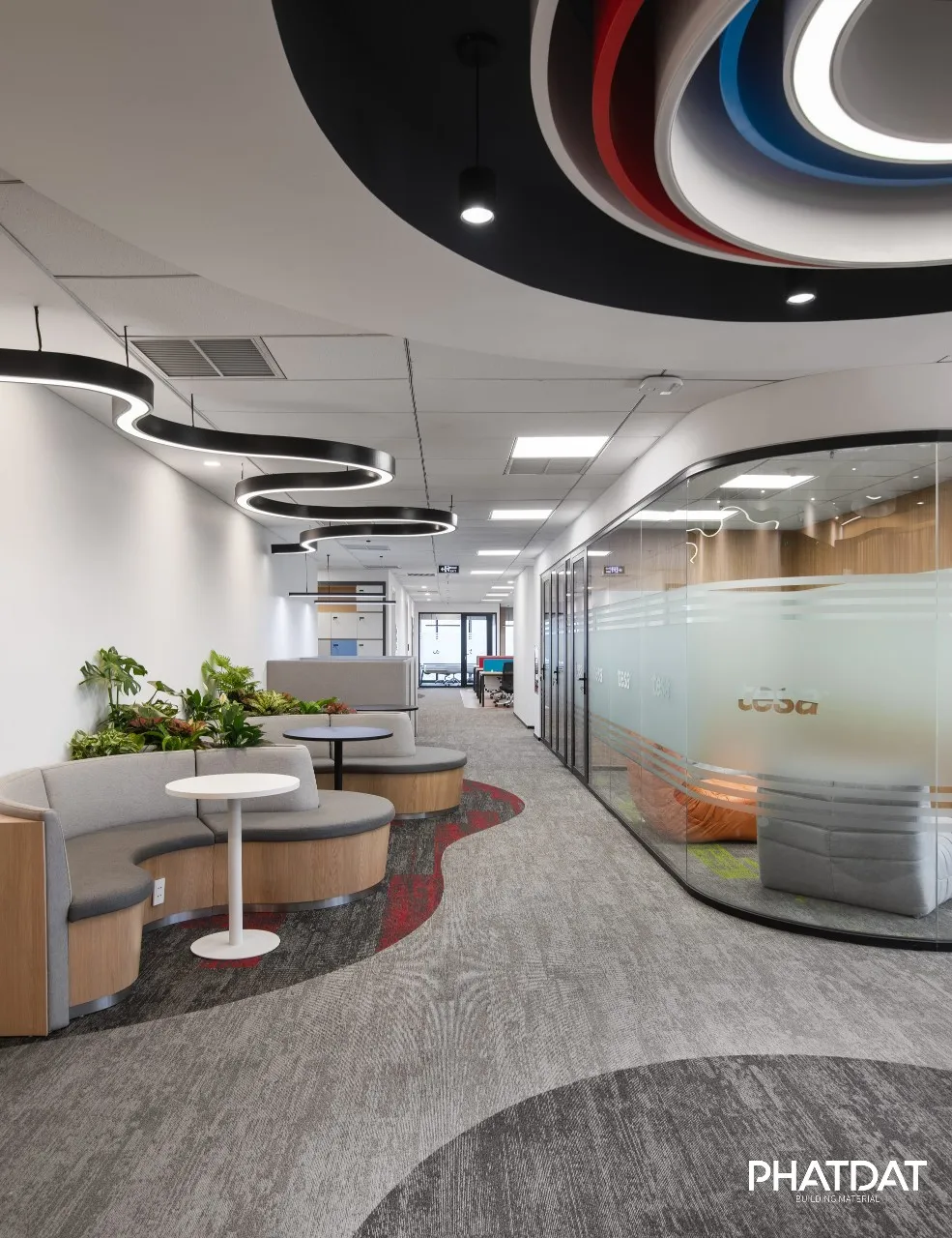 Phối màu thảm trải sàn Goodflor. Phát Đạt Group 