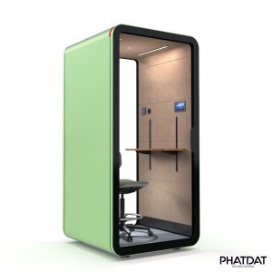phone-booth-cabin-cach-am-tb-sh-phatdat green
