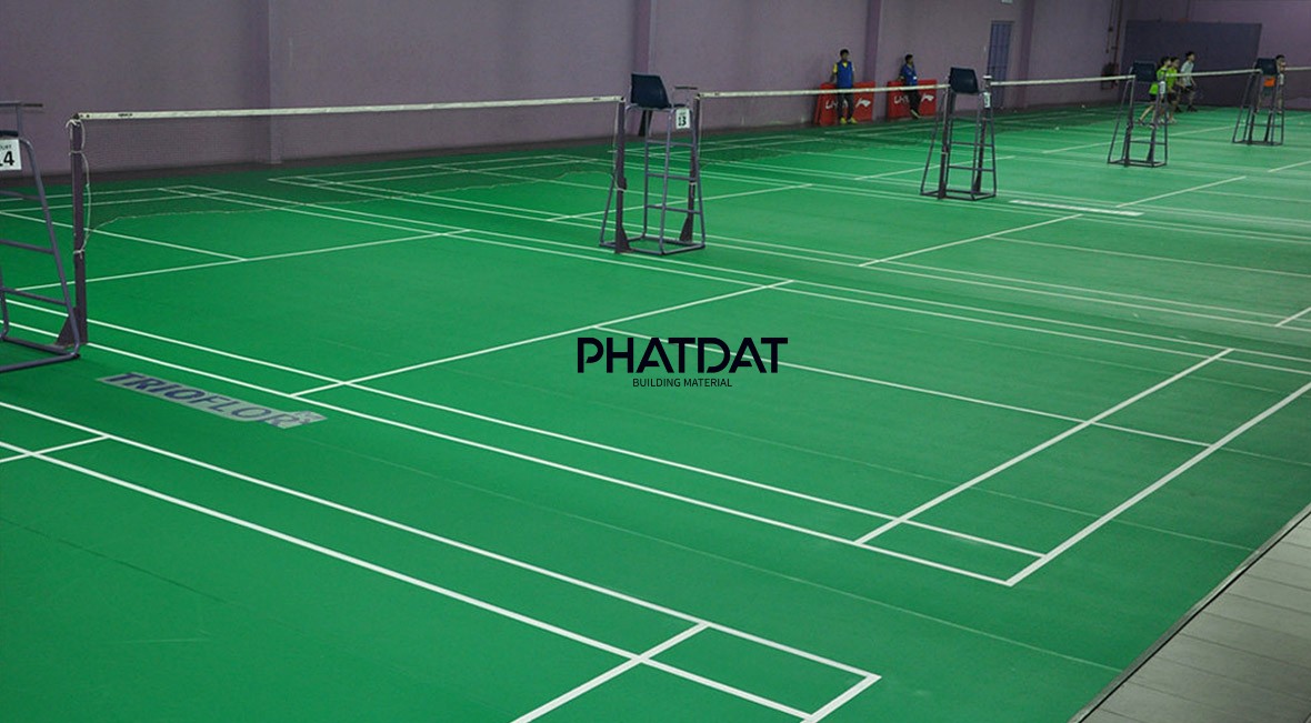 Thảm vinyl trải sân cầu lông badminton. Phatdatsport