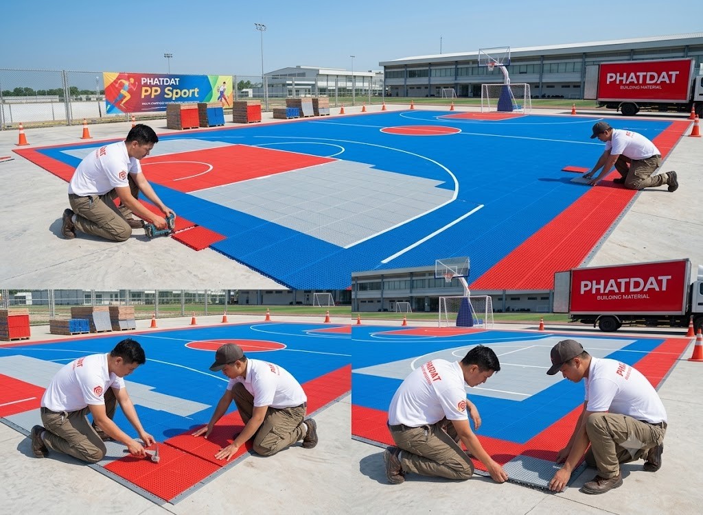 Phatdatgroup thi công tấm nhựa pp sport