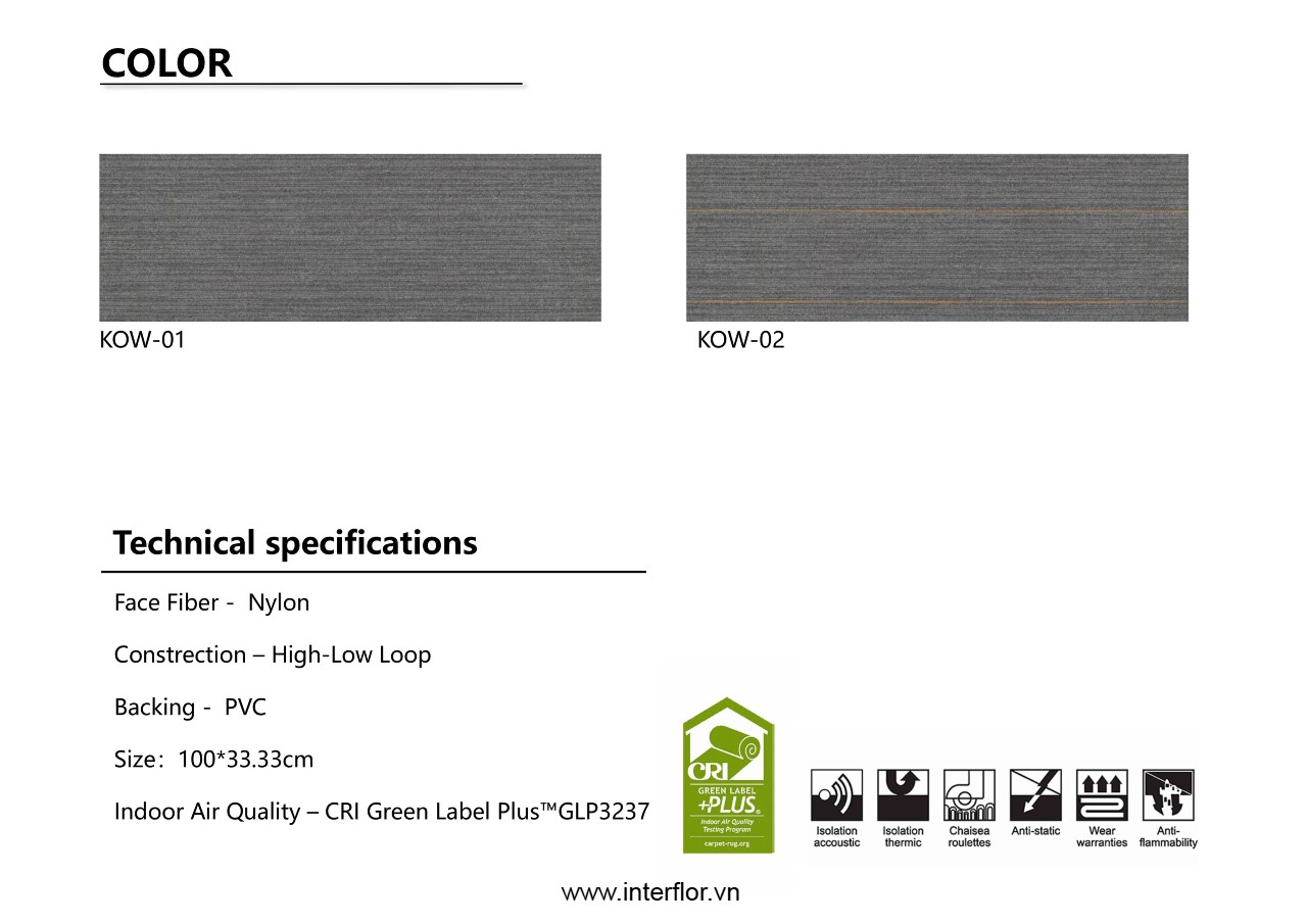 tham-vien-interflor-KOWLOON Thảm sàn viên Interflor Kowloon