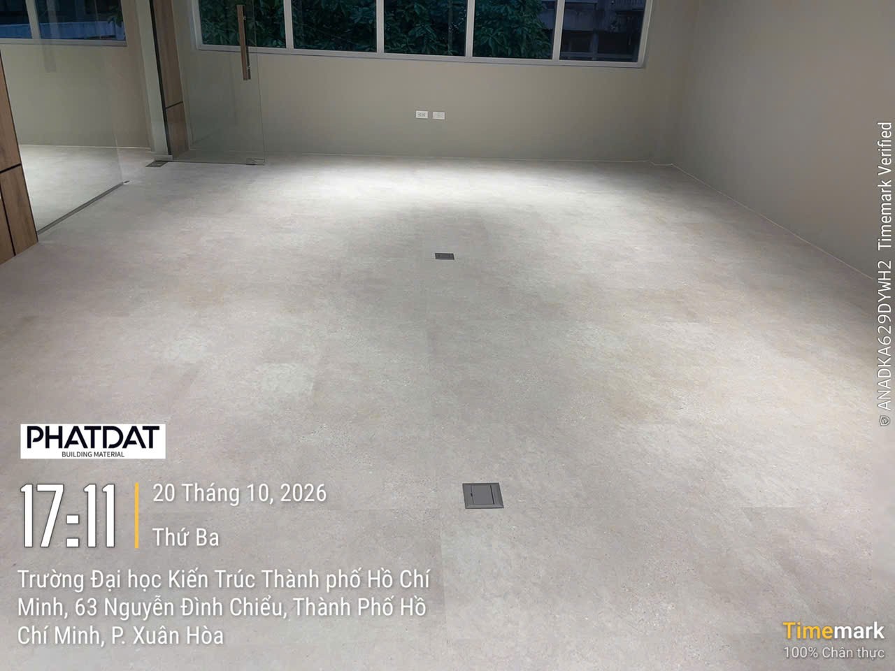 Công trình sàn thảm vinyl Trường Đại học Kiến Trúc Tp HCM