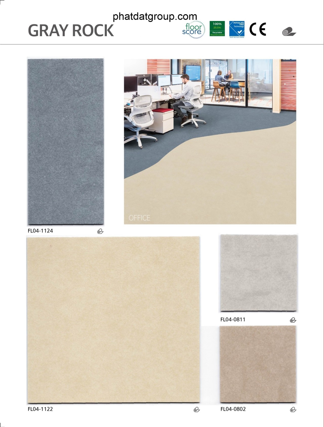 san-vinyl-cuon-nhieu-lop-grey-rock 1 Sàn Vinyl Cuộn Nhiều Lớp Gray Rock